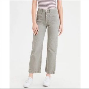 American Eagle cropped wide leg jean